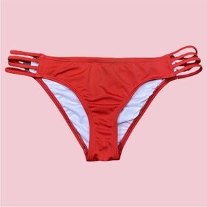 Urban Outfitters Out From Under Orange/Red Strappy Side Bikini Bottoms size L